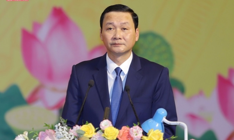 Ông Đỗ Minh Tuấn, Chủ tịch UBND tỉnh Thanh Hóa phát biểu tại buổi lễ