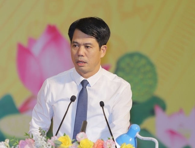 ông Đào Xuân Yên, Ủy viên Ban Thường vụ, Trưởng Ban Tuyên giáo Tỉnh ủy trình bày báo cáo