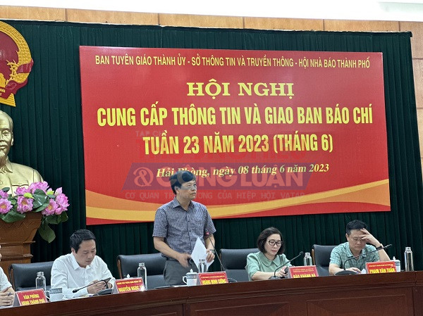 Hải Phòng giao ban báo chí tuần thứ 23 năm 2023