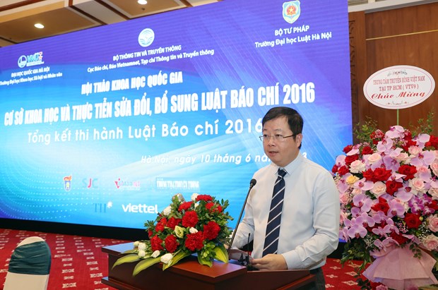 Thứ trưởng Bộ Thông tin và Truyền thông Nguyễn Thanh Lâm phát biểu