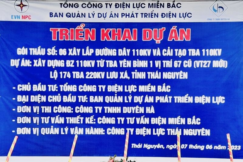 Hoàn thành triển khai thi công dự án Xây dựng ĐZ 110kV từ TBA Yên Bình 1 đến VT67 cũ (VT27 mới)
