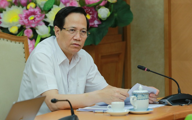 Bộ trưởng Bộ LĐTB&XH Đào Ngọc Dung phát biểu tại cuộc họp - Ảnh: VGP/Minh Khôi