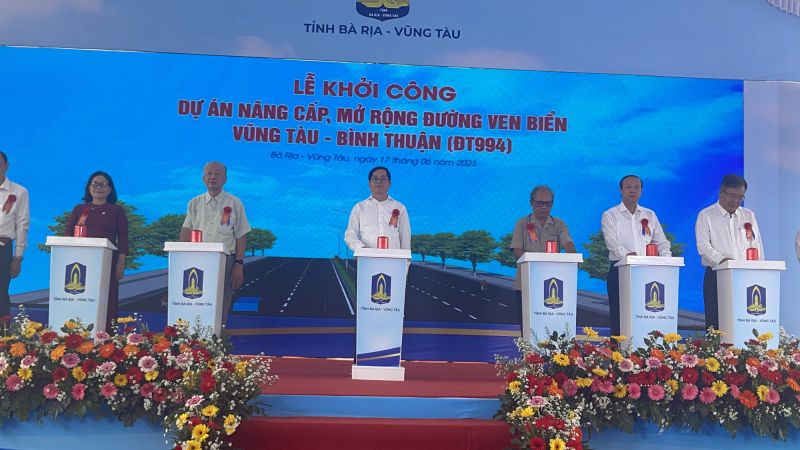 Chính thức khởi công dự án nâng cấp mở rộng đường ven biển Vũng Tàu - Bình Thuận