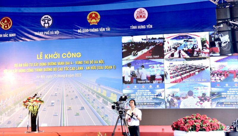 Lễ khởi công đồng loạt diễn ra tại 4 điểm cầu của thành phố Hà Nội và 2 tỉnh Hưng Yên, Bắc Ninh