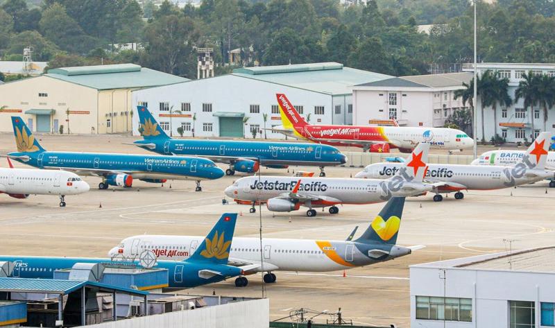 Kết quả rà soát việc sử dụng slot tại sân bay Tân Sơn Nhất trong tháng 5 của Cục Hàng không cho thấy, nhiều hãng hàng không sử dụng không hiệu quả slot bay được phân bổ. (Ảnh minh họa)
