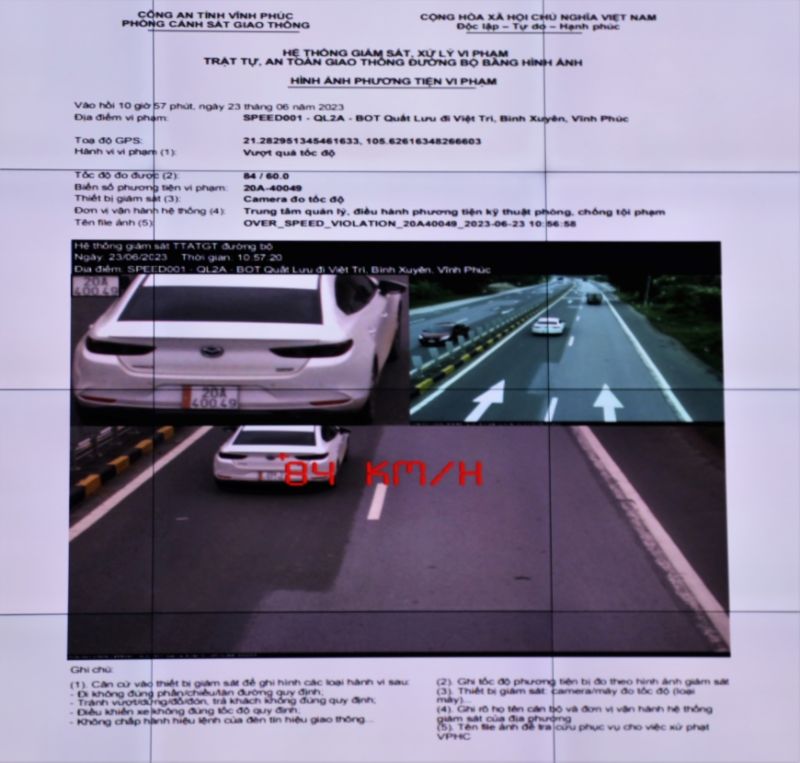 Vĩnh Phúc: Triển khai xử xử phạt vi phạm giao thông qua hình ảnh