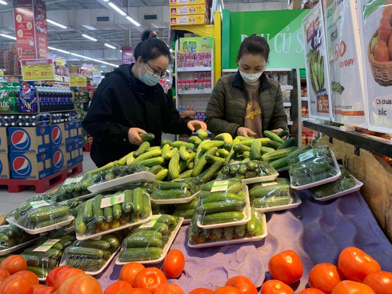 Các sản phẩm nông sản bán tại siêu thị trên địa bàn TP. Thanh Hóa