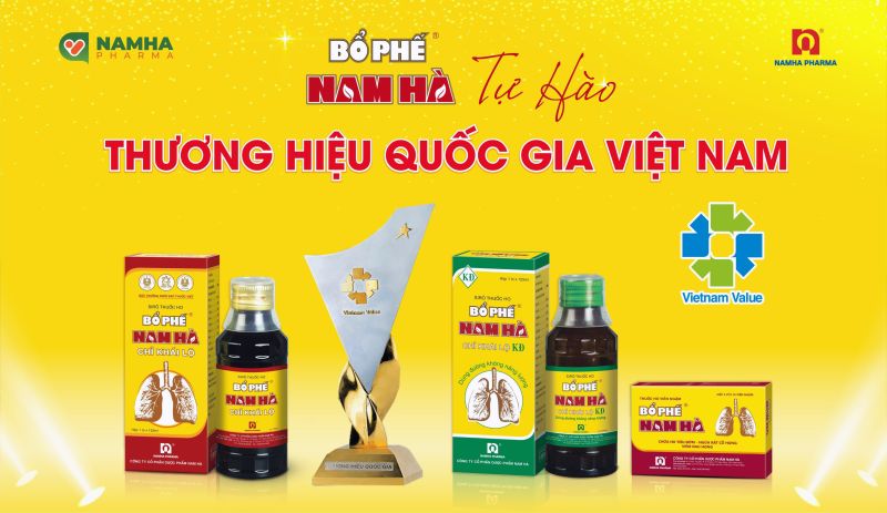 Bộ sản phẩm thuốc ho Bổ Phế Nam Hà trở thành Thương hiệu Quốc gia Việt Nam