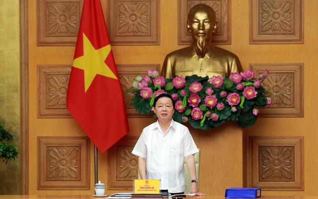 Phó Thủ tướng Trần Hồng Hà nêu rõ: Quy hoạch BVMT cần thể hiện tư duy tiên phong, dẫn dắt phát triển xanh, tạo ra những giá trị mới, nâng cao năng lực cạnh tranh của nền kinh tế - Ảnh: VGP/Minh Khôi