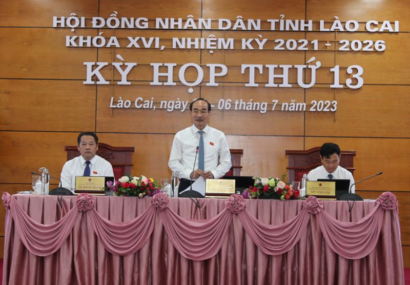 Sáng ngày 5/7/2023, HĐND tỉnh Lào Cai khóa XVI, nhiệm kỳ 2021 – 2026 tổ chức kỳ họp thứ 13, kỳ họp thường lệ giữa năm 2023