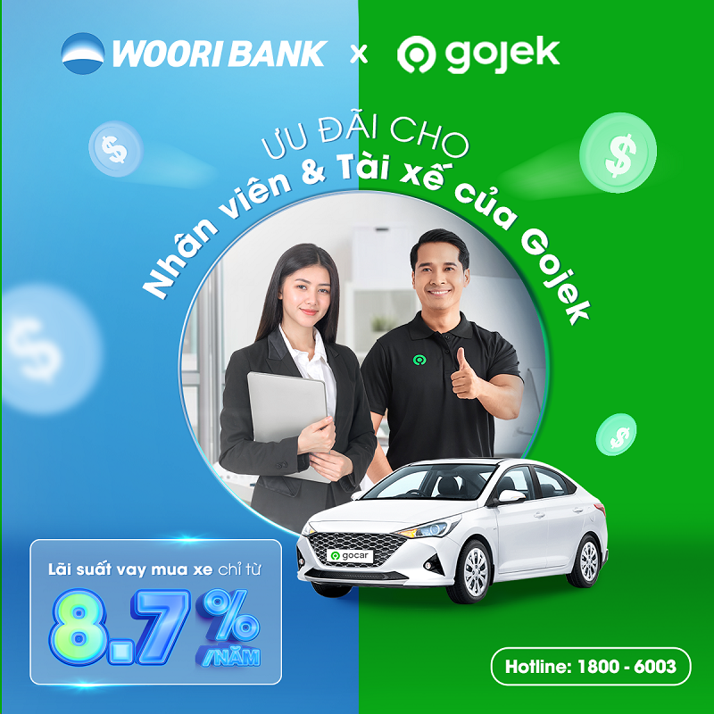 Hợp tác giữa Woori Bank và Gojek mang lại cơ hội lớn cho các tài xế tiếp cận nguồn vốn vay phục vụ công việc