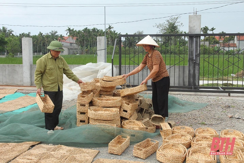 Các sản phẩm từ cói của gia đình chị Nguyễn Thị Huyền, thôn 1, xã Nga Liên (Nga Sơn) đều mang câu chuyện sản phẩm độc đáo, có tiềm năng để phát triển thành sản phẩm OCOP cấp tỉnh.