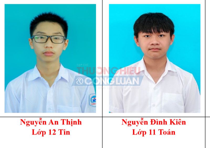 Nguyễn An Thịnh và Nguyễn Đình Kiên đều là học sinh Trường THPT chuyên Trần Phú