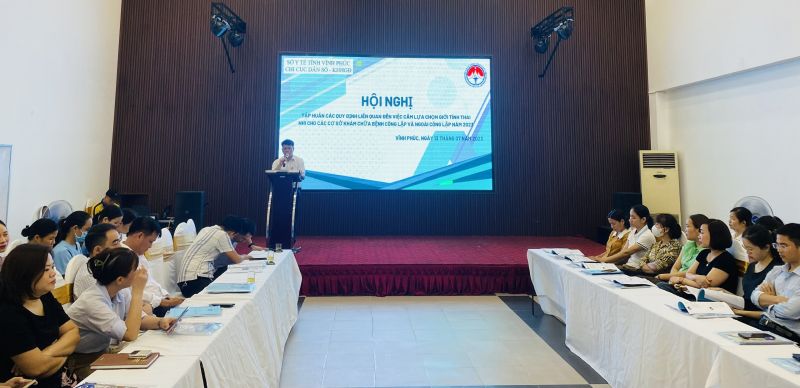 Vĩnh Phúc: Hội nghị tập huấn các quy định về việc cấm lựa chọn giới tính thai nhi