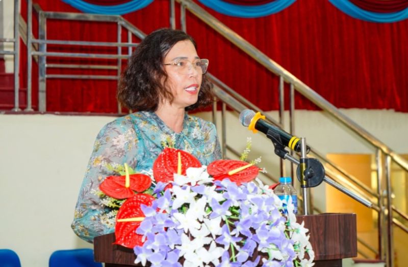 Phó Giám đốc Sở Văn hóa và Thể thao Hải Phòng phát biểu tại lễ khai mạc