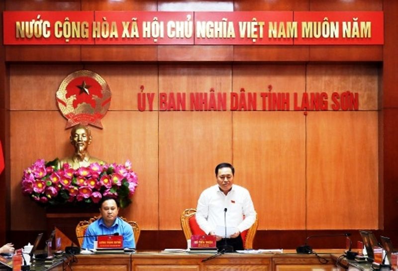 Phó bí thư Tỉnh ủy, Chủ tịch UBND tỉnh Lạng Sơn phát biểu tại phiên họp