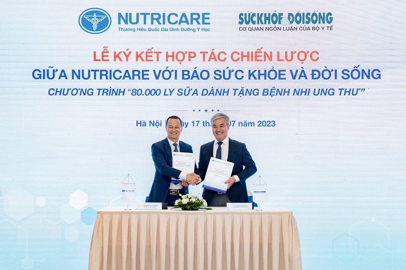 Lễ ký kết hợp tác chiến lược “80,000 ly sữa dinh dưỡng dành tặng bệnh nhi ung thư”