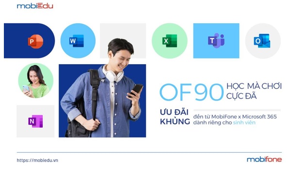 Gói cước OF90 của mobiEdu được xây dựng với mục đích tiếp cận các bạn học sinh, sinh viên và giáo viên với bộ công cụ học tập, làm việc dễ dàng và hiệu quả.