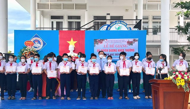 Học sinh trường THCS Đàm Quang Trung, quận Liên Chiểu, TP. Đà nẵng