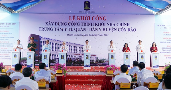 Chủ tịch nước Võ Văn Thưởng dự lễ khởi công xây dựng TTYT Quân - Dân y huyện Côn Đảo