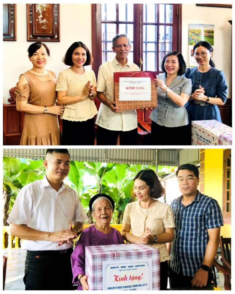 Trưởng Ban tuyên giáo thành ủy Hải Phòng thăm và tặng quà gia đình chính sách tại quận Đồ Sơn