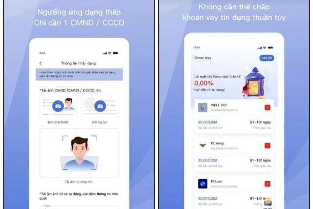 Ứng dụng (app) vay tiền được giới thiệu 