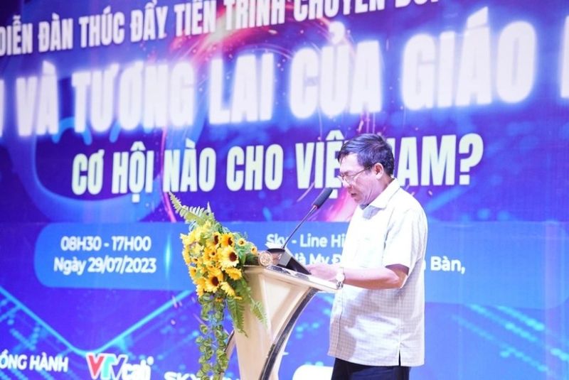Ông Lê Đức Sảo - Phó Chủ tịch Hội Truyền thông số Việt Nam phát biểu