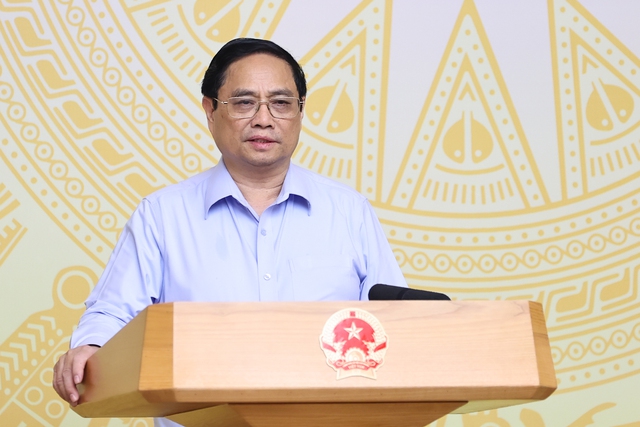 Thủ tướng Phạm Minh Chính phát biểu khai mạc Hội nghị trực tuyến toà