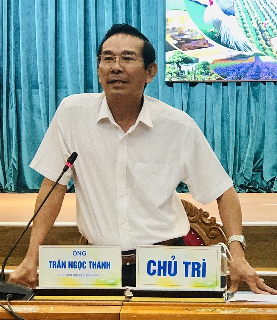 Ông Trần Ngọc Thanh phát biểu tại buổi họp báo.