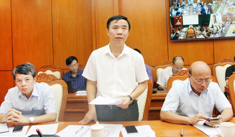 Ông Dương Thanh Tùng, Giám đốc Sở Nông nghiệp và Phát triển nông thôn, phát biểu tại Hội nghị
