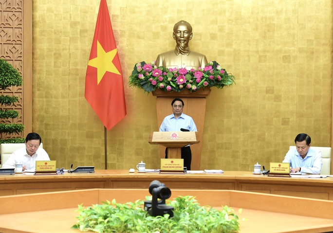 Thủ tướng Phạm Minh Chính chủ trì phiên họp Chính phủ thường kỳ tháng 7-2023. Ảnh: Nhật Bắc