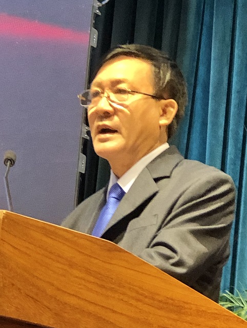 Ông Tạ Xuân Chánh phát biểu tại Lễ bế mạc Liên hoan.