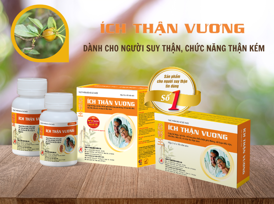 Thực phẩm bảo vệ sức khỏe Ích Thận Vương chứa cao dành dành có tác dụng tốt cho người suy thận