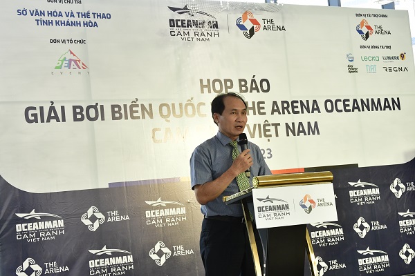 Đại diện Lãnh đạo sở Văn Hóa- Thể Thao Khánh Hòa phát biểu tại họp báo