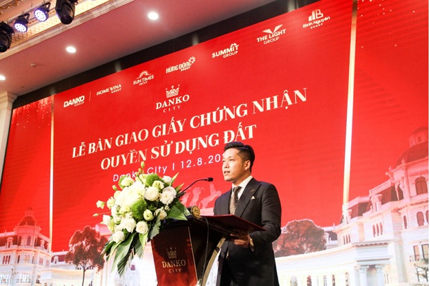 Ông Đỗ Linh - đại diện CĐT Danko Group phát biểu tại sự kiện