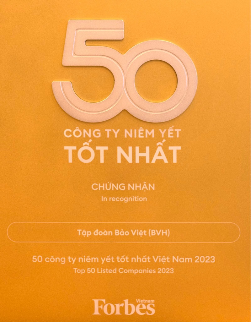 Bảo Việt là thương hiệu dẫn đầu và duy nhất trong ngành bảo hiểm được vinh danh 11 lần liên tiếp kể từ lần đầu Forbes Việt Nam thực hiện danh sách này (2013-2023)