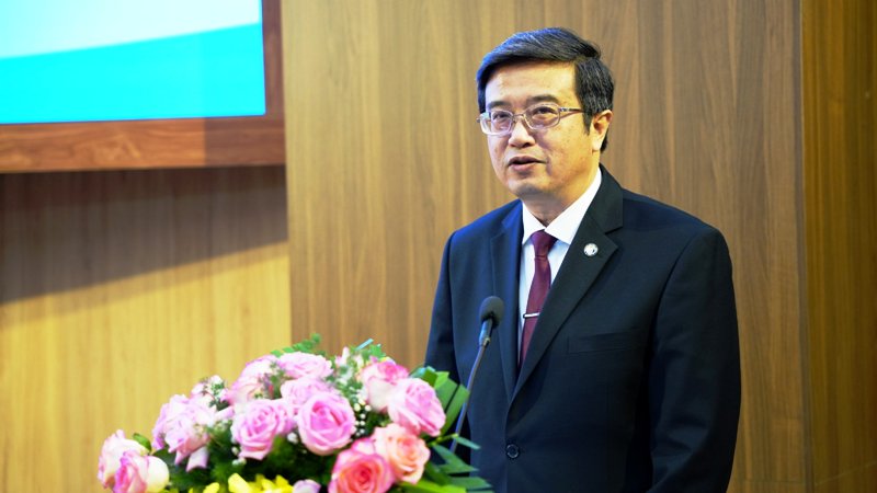 GS-TS Nguyễn Vũ Quốc Huy, Hiệu trưởng Trường Đại học Y- Dược, Đại học Huế phát biểu tại hội nghị thường niên