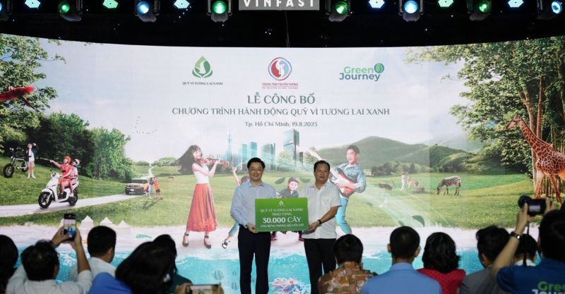 Quỹ “Vì tương lai xanh” cũng sẽ chính thức trao biểu trưng tặng 30.000 cây để trồng rừng tại huyện Cần Giờ