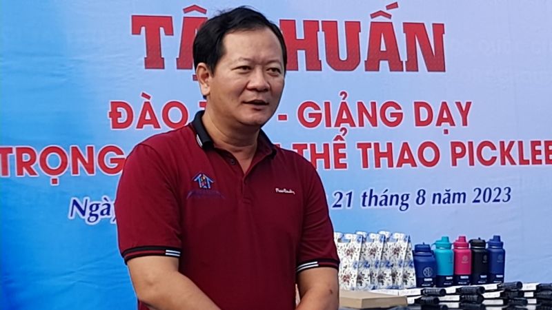 TS. Hoàng Hà - Giám đốc Trung tâm Thể dục Thể thao Đại học Quốc gia TP. HCM phát biểu.