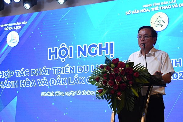 Ông Hoàng Văn Vinh, Chủ tịch Hiệp hội du lịch Nha Trang- Khánh Hòa phát biểu