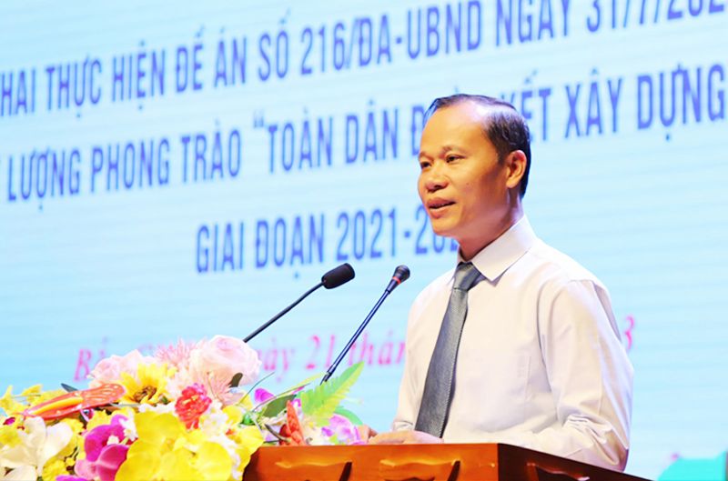 Ông Mai Sơn Phó Chủ tịch Thường trực UBND tỉnh Bắc Giang phát biểu tại hội nghị. (Ảnh: Bá Đoàn).