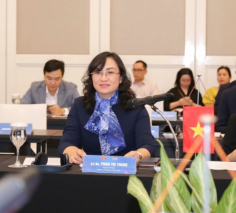 Thứ trưởng Bộ Công Thương Phan Thị Thắng phát biểu tại Khóa họp