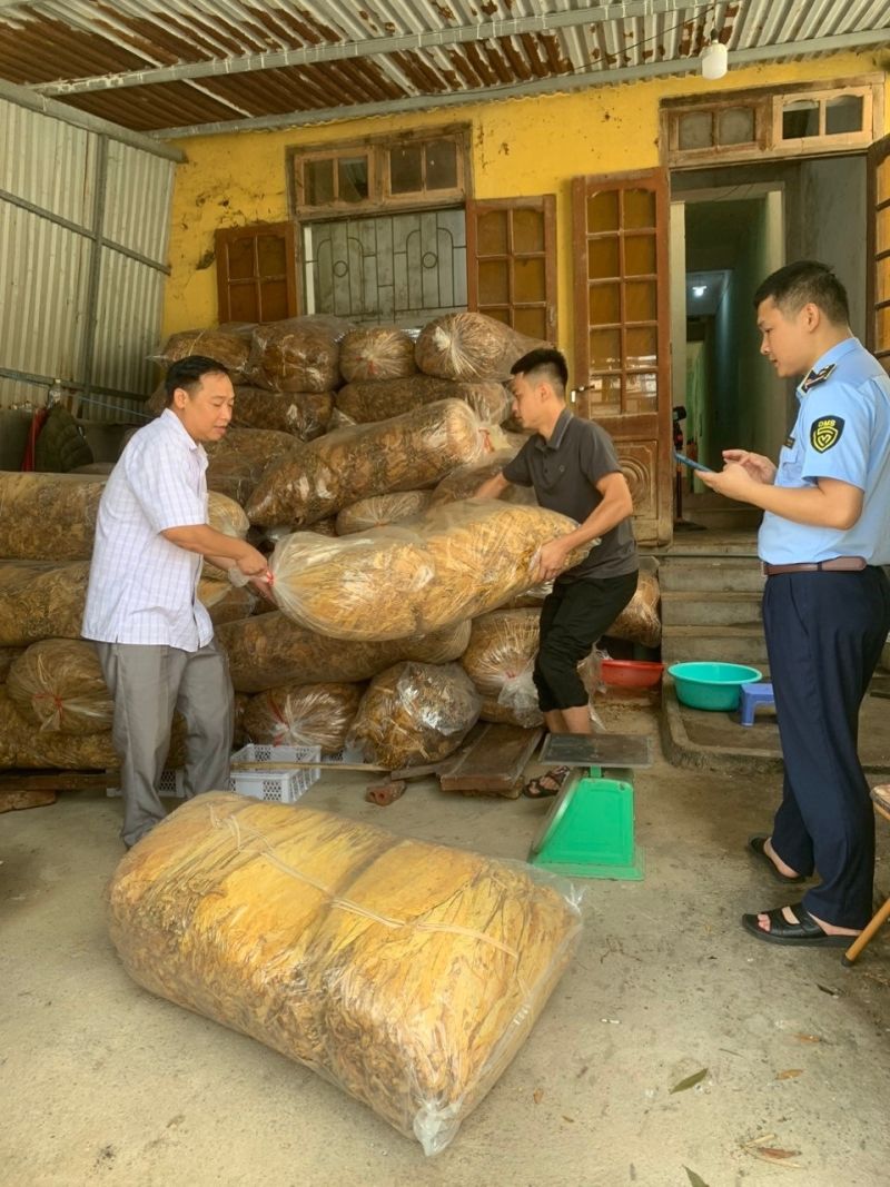 Lực lượng QLTT tỉnh Cao Bằng tiếp tục phát hiện 800 kg nguyên liệu thuốc lá không rõ nguồn gốc xuất xứ