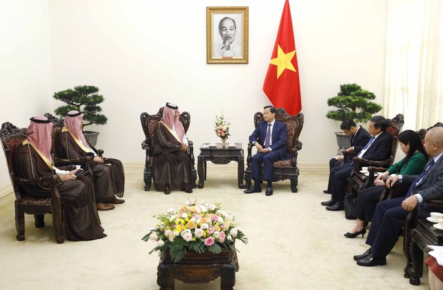 Phó Thủ tướng Lê Minh Khái đề nghị Saudi Arabia hỗ trợ phát triển công nghiệp Halal, hạ tầng du lịch. Ảnh VGP