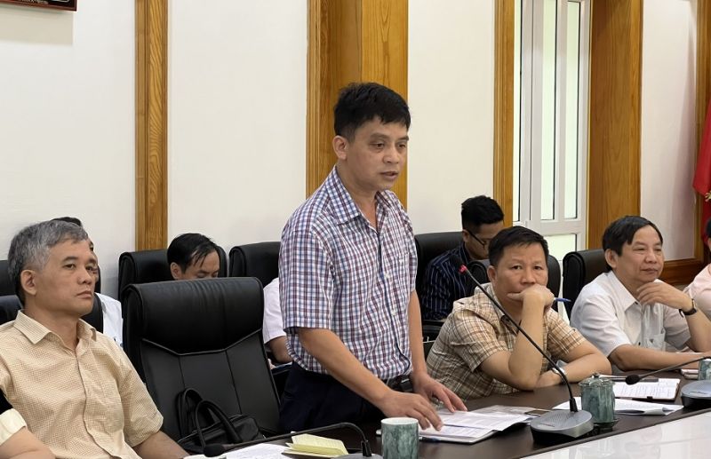 Ông Nguyễn Hải Châu - Phó Giám đốc Sở Kế hoạch và Đầu tư phát biểu ý kiến tại buổi làm việc