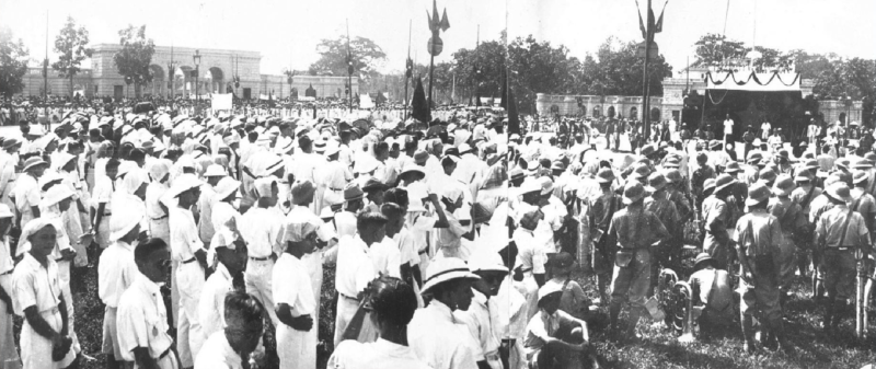 Quang cảnh Ngày Độc lập 2/9/1945 tại Ba Đình trước khi khai lễ - Nguồn: Ảnh Bảo tàng Lịch sử quốc gia