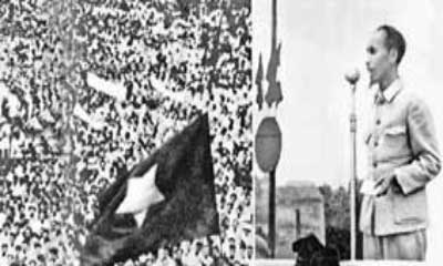 Ngày 2/9/1945, tại Quảng trường Ba Đình - Hà Nội, Chủ tịch Hồ Chí Minh đọc bản Tuyên ngôn Độc lập khai sinh nước Việt Nam Dân chủ cộng hòa - Nguồn: bqllang.gov.vn