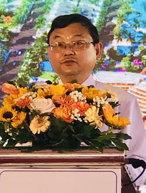 Ông Nguyễn Tự Công Hoàng phát biểu tại Lễ khởi công dự án. Ông Nguyễn Tự Công Hoàng phát biểu tại Lễ khởi công dự án.