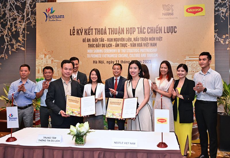 Thỏa thuận hợp tác chiến lược giữa Trung tâm Thông tin du lịch, Cục Du lịch Quốc gia Việt Nam và Nhãn hàng Maggi, Công ty Nestlé Việt Nam ký ngày 11_7_2023 là cơ sở để hai bên triển khai hoạt động hợp tác nhằm thúc đẩy du
