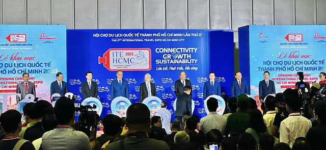 Quang cảnh Lễ khai mạc Hội chợ ITE - HCMC năm 2023.